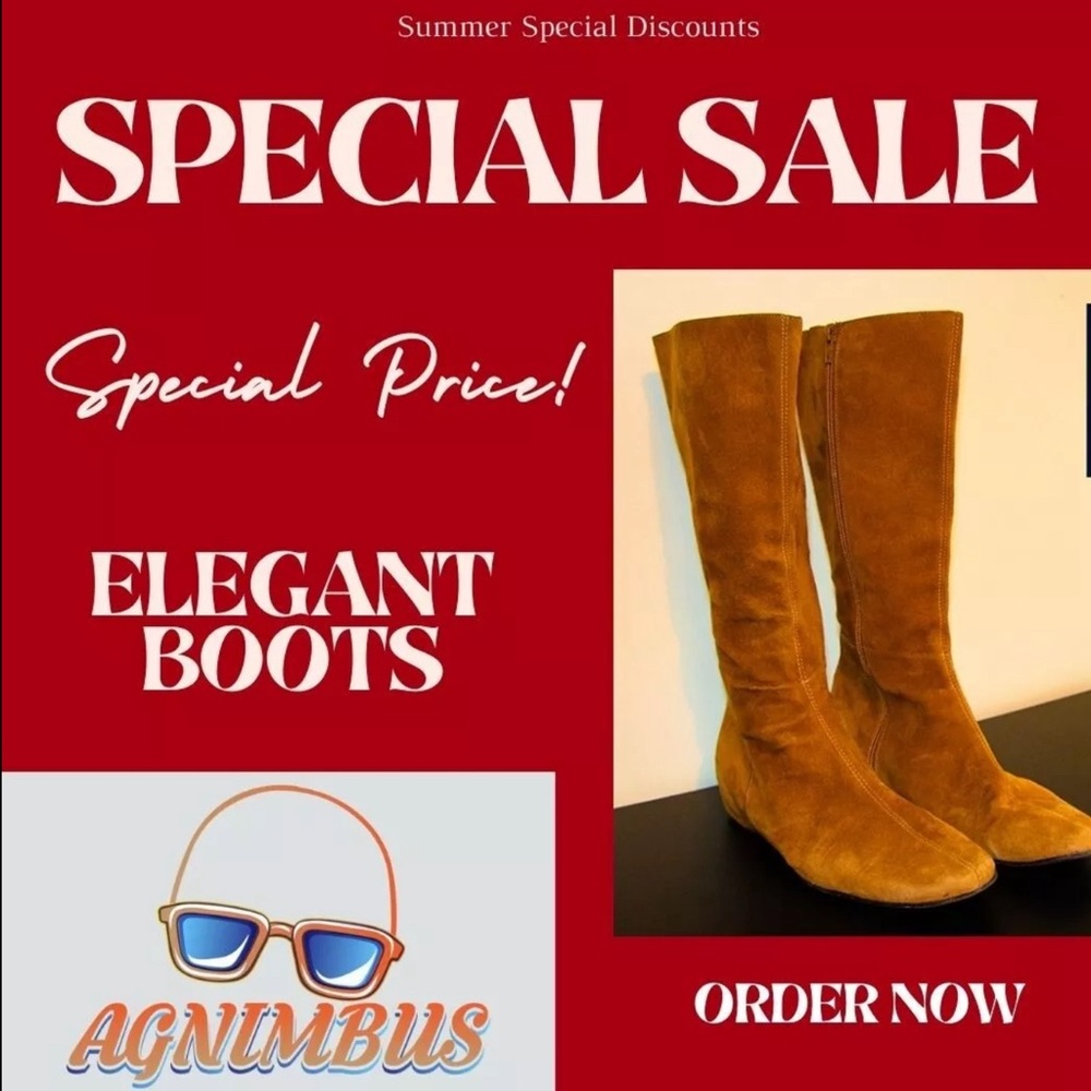 SUEDE Women's Boot/elegant/ All occassions/summer/cocktail party evening/dress